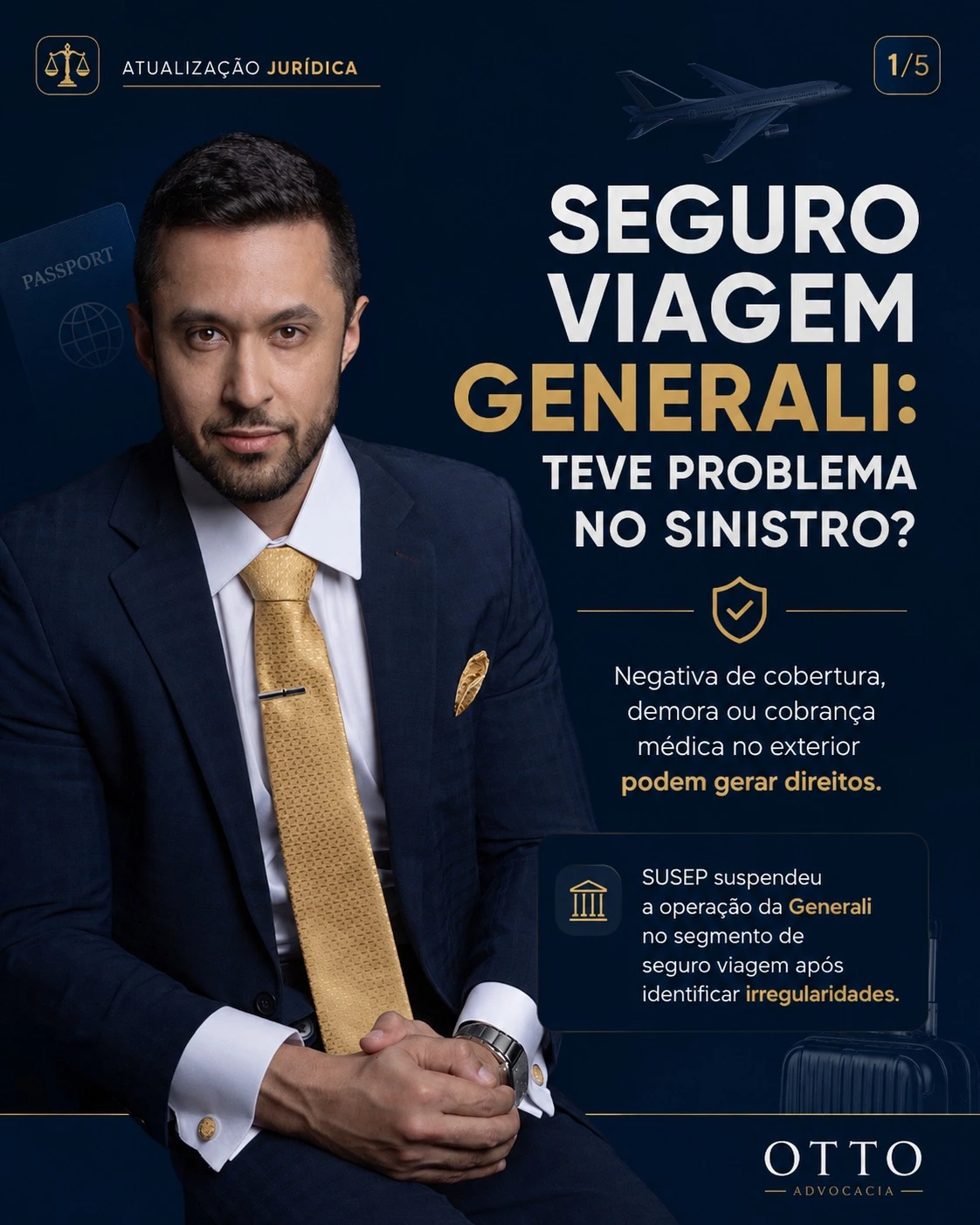 Tem seguro viagem da Generali? Entenda a suspensão determinada pela SUSEP.