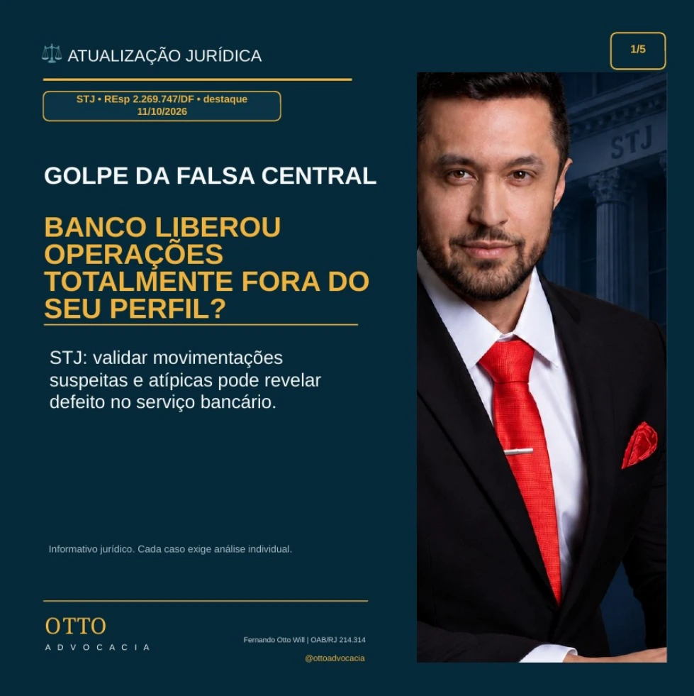 Golpe da falsa central: quando o banco responde por operações fora do perfil?