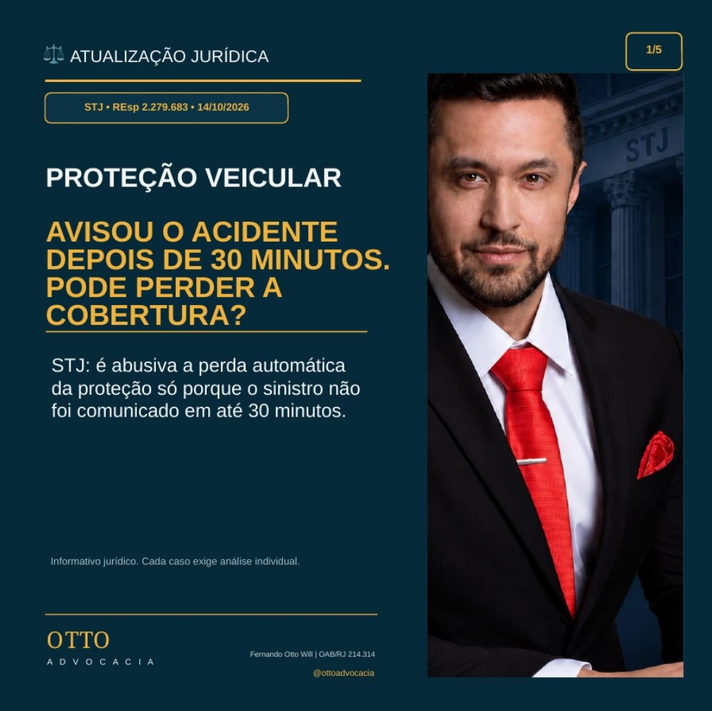 Proteção veicular: STJ considera abusivo prazo de 30 minutos para avisar acidente